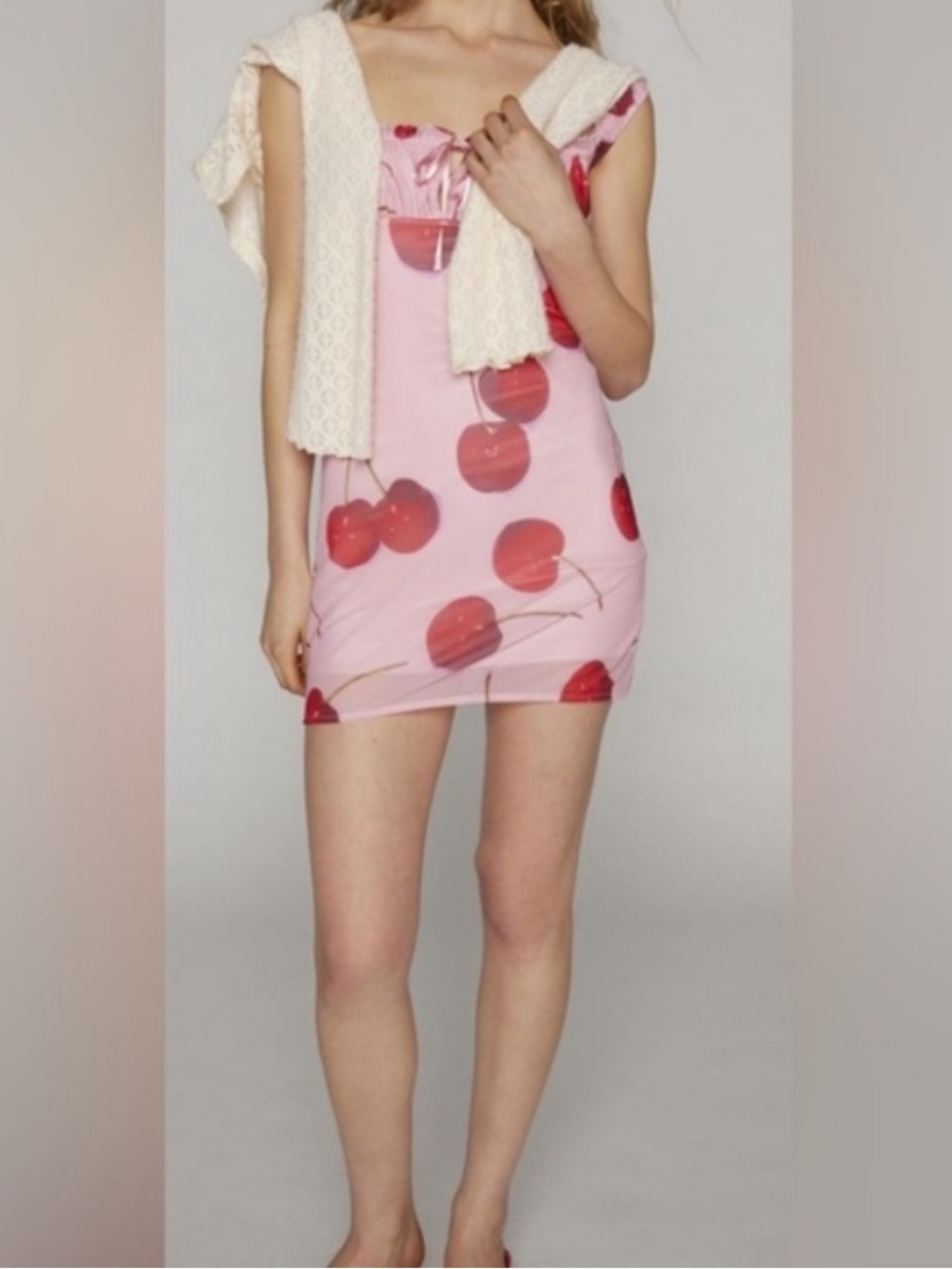 Kimchi Blue Cherry Print Mini Dress - Picture 16 of 16